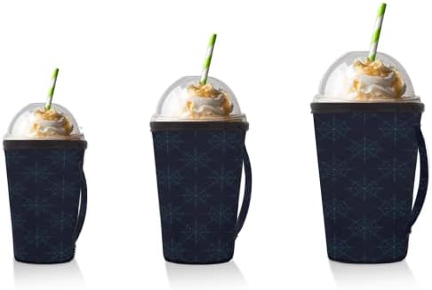 Фигура Паяжината на Хелоуин 13 многократна употреба Кафе ръкав с лед с дръжка От Неопрен За Напитки, кафе лате,