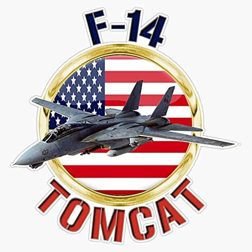 HOF Търговия F-14 Tomcat Vinyl Стикер Водоустойчив Стикер За Стена, Лаптоп, Прозорец, Стикер на Бронята 5
