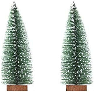 NUOBESTY 2 елемента Маса Мини-Коледна Елха Миниатюрна Matte Коледно Дърво, Коледна 30см Изкуствена Бор