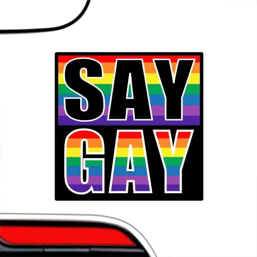 Кажи, че да си гей е Нормално, ЛГБТ, Дъгова Гордост, Стикер върху Бронята - Vinyl Стикер Премиум-клас LGBTQIA