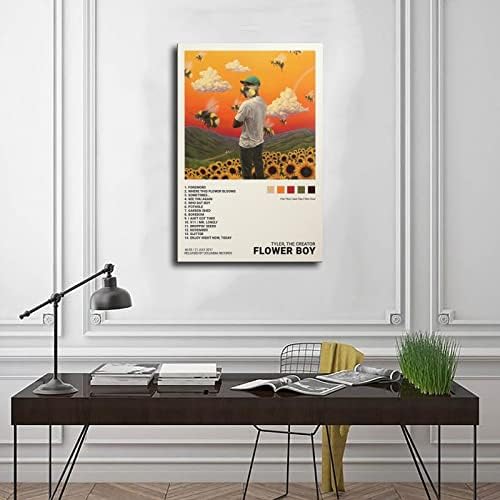 Плакат на албума Flower Boy Музикален Плакат, Отпечатан върху Платно Плакат Без рамка: 16x24 инча (40x60 cm)