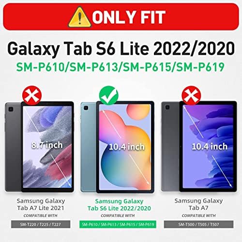 Калъф YHB за Samsung Galaxy Tab S6 Lite 10,4 инча 2022/2020, Тънък Защитен Калъф-книжка с Многоугольной поставка