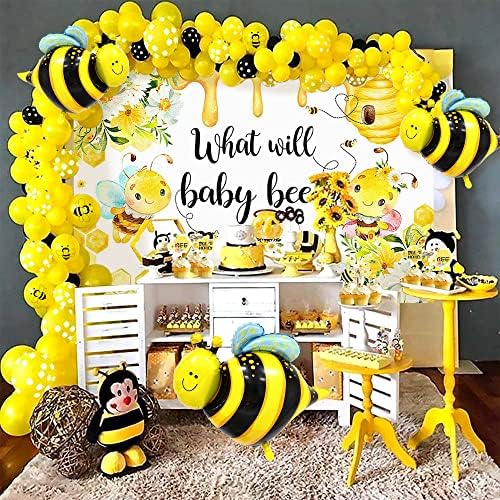 JeVenis Че това ще Пчелиное Украса Фон за парти в чест на Деня на Щастлива Пчела Как да милее Пчелни балони