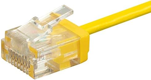 Свързване на Ethernet кабел Monoprice Cat6 - 0,5 Метра - Жълт | Блокирани, 550 Mhz, UTP, Чисти гола носа и горната