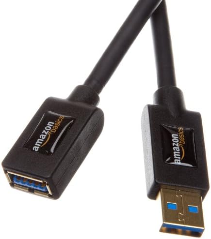 Удлинительный кабел Basics USB-A 3.0 от 10 пакети, от един мъж към една жена, Високоскоростен пренос на 4,8