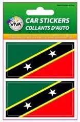 2 Хартата на страната на Сейнт Китс и Невис, набор от малки автомобилни етикети, стикери, стикери ... 1 3/8