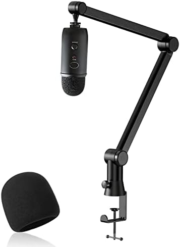 Blue Yeti Microphone Рамо - Скоба премиум-клас за Синята Yeti, тежкотоварни син микрофон скоба Yeti и кабел