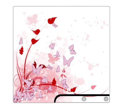 Тънък стикер на Sony PS3 - розова фантазия пеперуди