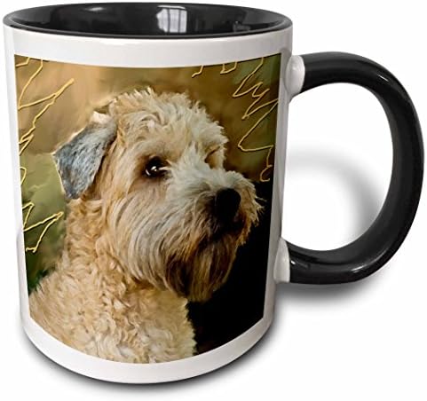 3. Куче от породата Пшеничен териер с мека вълна - Портрет на бял териер с мека вълна - Чаши (mug_4808_9)