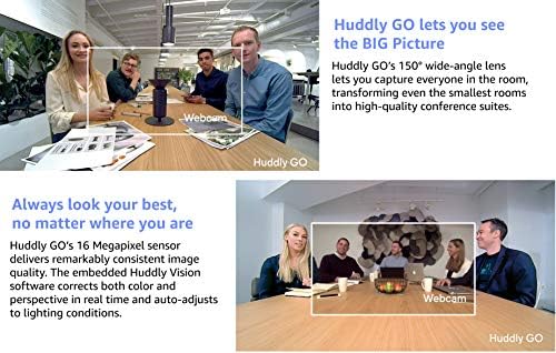 Huddly GO Work from Home Kit - USB-камера за видеоконференции с преглед на 150 градуса и 4-кратно цифрово увеличение