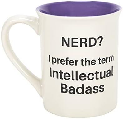 Enesco Нас име Кал Let ' s Talk Интелектуална Кафеена чаша Nerdy Periodical Elements, 16 Унции, Многоцветен