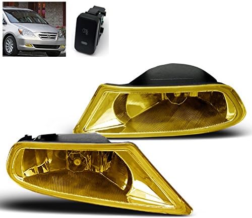 ZMAUTOPARTS За Бронята на Колата Honda Odyssey LX EX Жълти Фарове за мъгла С Жгутом кабели + Ключ