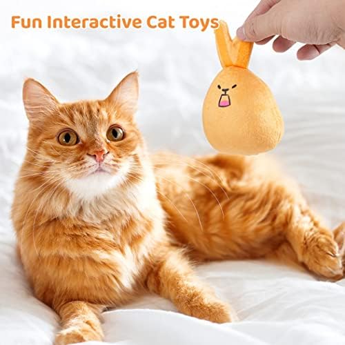 Играчки от коча билка е за котки YHomU, Интерактивни Играчки за котки, Зайчета, Зайчета, Моркови с М за Уши,