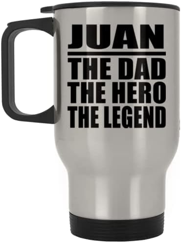 Дизайнсифи Хуан Татко Герой на Легенда, Сребърен Пътна Чаша 14 грама, на Изолиран Чаша от Неръждаема Стомана,