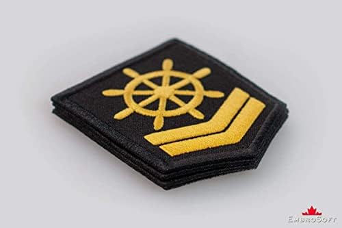 Корабельный Кормилото, Емблемата на Военен ранг от ВМС на САЩ, Нашивка с бродирани Шевроном, Желязо Нашивка