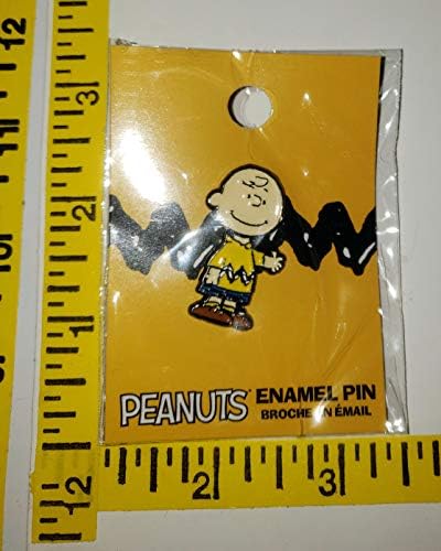 Эмалевая жени Peanuts Charlie Brown, лицензирана Aquarius NIP.875 инча x 1,125 инча BX14