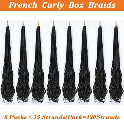 Френски Къдрици, Възли Опашка на една Кука, плетени калъф за коса за черни жени, 18 инча, 8 Опаковки, Богинята,
