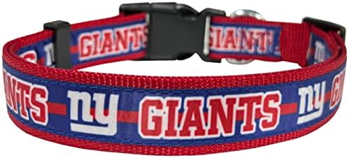 Нашийник за кучета NFL New York Giants, X-Large SUPER TOUGH с бутон за заключване от отключване на
