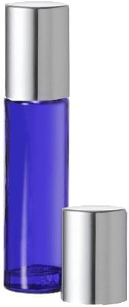Grand Parfums 24 Кобальтово-Сини Флакон за Ароматерапевтического Етерично масло Ролки със Сребърен капак