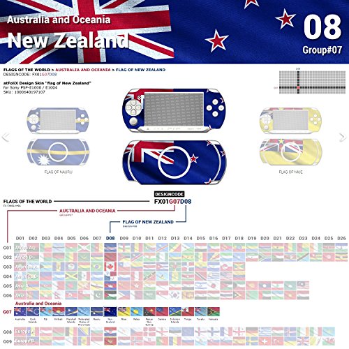 Sony PSP-E1000/E1004 Дизайн на Корицата знаме на Нова Зеландия Стикер-стикер за PSP-E1000/E1004