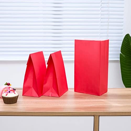 SUNCOLOR 30 опаковки червени хартиени пакети за партита, подаръци пакети за детски подаръци за рожден ден