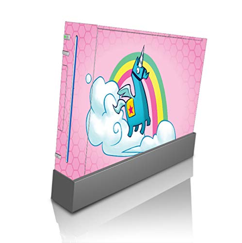 Rainbow Unicorn Розово Дизайн на Фона Vinyl Стикер Стикер на Кожата от egeek amz за Wii конзола