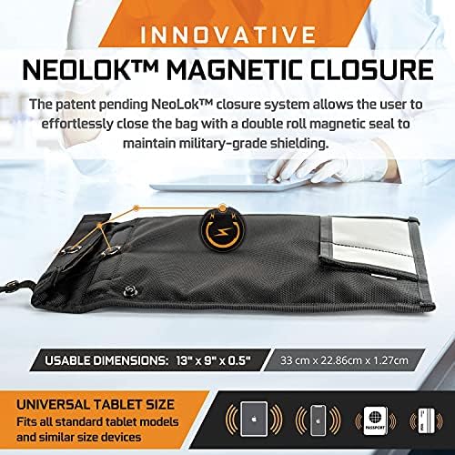 Безоконная чанта Фарадей Mission Darkness NeoLok за таблети (+ Стабилна магнитна закопчалка) // Защита на устройства