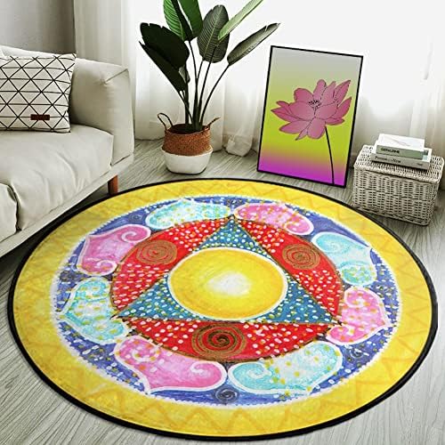 Мек Противоскользящий килимче за медитация, през цялата Цветен Енергиен килимче за йога, за Възглавнички за