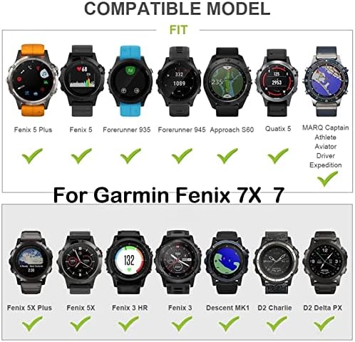 DFAMIN Силиконов Каучук Quickfit За часовници на Garmin Fenix 6X Pro Watch Easyfit Каишка На Китката, За смарт
