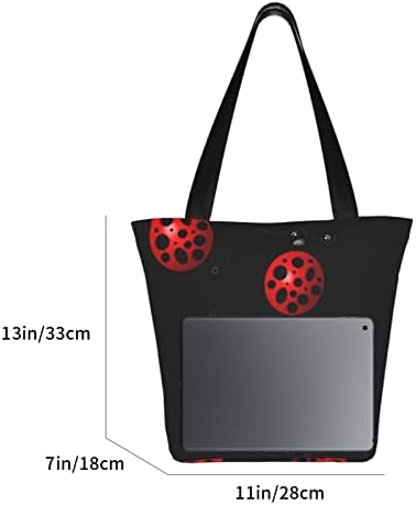 Червена И Бяла Чанта-Тоут От Телешка Кожа С Принтом За Жени, за Многократна употреба Тъканни Чанти За Пазаруване,
