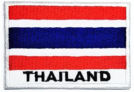 Kleenplus 3 бр., 1,7X2,6 инча. Нашивка с бродерия хартата на Тайланд, желязо нашивка на флаг на страната, националната